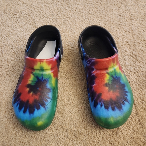 Shoes - Crocs Unisex Tie Dye Rainbow Print Mule Clog Size M 11 #L